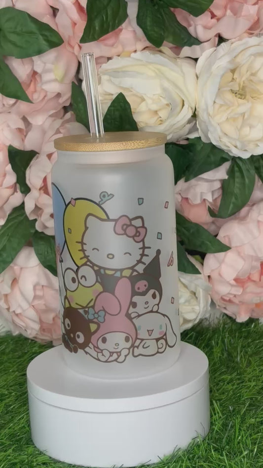 Sanrio Party Frosted Glass Cup