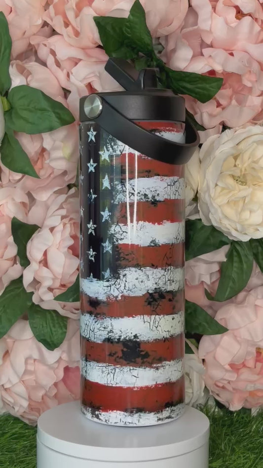 American Flag Water Bottle